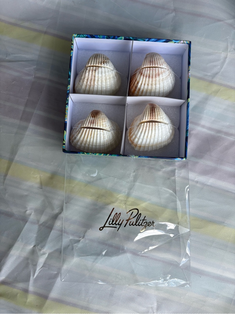 Lilly Pulitzer Shell Place Card Holders - NIB - Set of 4